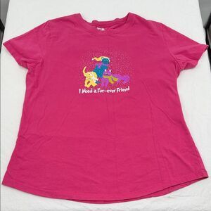 Needy Me Graphic T-Shirt Wm XL Extra Large Winter Cats Pink Humane Animals Snow